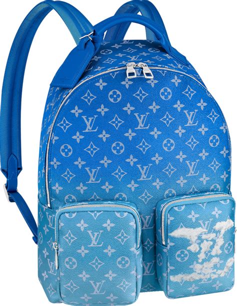 blue louis vuitton backpack.